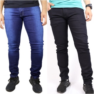 Calça Jeans com Lycra Slim Fit Masculina - Diversas Cores