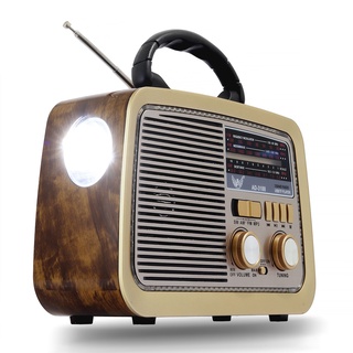 Rádio Retro Vintage Bluetooth Am Fm Usb Aux Sd Caixa de Som Recarregável Antena Analogico (2)