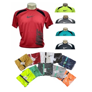 Kit 5 Camisetas + 5 Shorts masculino Poliéster Estilo Dri Fit Esportivo/Casual/Academia/Treino/Corrida/Lazer