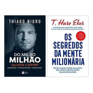 Kit livros Do Mil Ao Milhão + Os Segredos Da Mente Milionaria Capa Dura