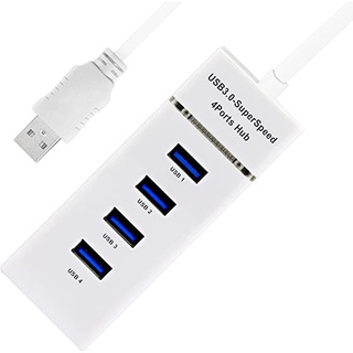 Hub USB 3.0 c/4 Portas UH-30 Branco c/ indicador Led Universal Alta Velocidade Expansor Pc Mouse