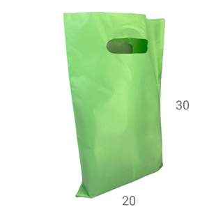 sacola plástica boca reta palhaço 20x30 1kg verde 100un 15mc