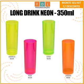 Copo Long Drink NEON Acrílico 350ml