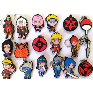 Chaveiro de borracha Naruto Sennin, Sasuke, Kakashi, Gaara, Kunai