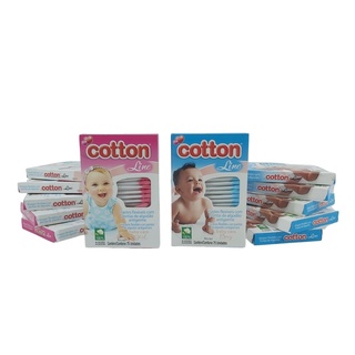 Hastes Flexíveis Cotton Line Cotonete Baby Azul | Rosa 75 Un