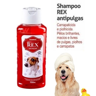 Shampoo Antipulgas Pet Anti Pulgas Sarna e Carrapatos Cachorro Cão Rex 750ml