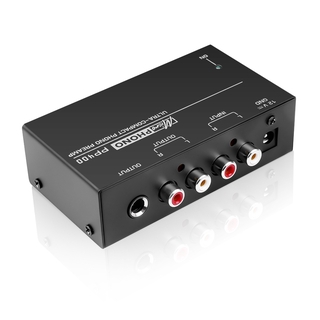 De Amplificador Ultra-Compact Com Interface Trs , 1/4 Polegadas , Rca , Pp400 Preamplifier Phono Adaptador De Áudio Eletrônico