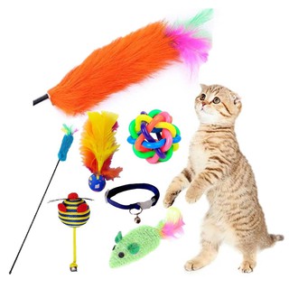 Kit 3 Brinquedos Interativos Para Gatos + Coleira Guizo (1)