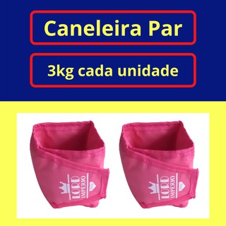 Tornozeleira Caneleira Peso 3kg Par - rosa (pink) - Lord Império