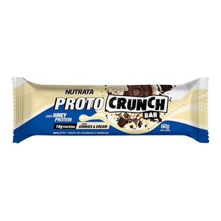 Proto Crunch Bar (60g) - Nutrata - Suplemento em Barra de Proteína Sabor Cookies and Cream