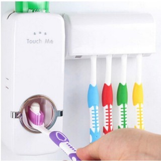 Dispenser Aplicador De Pasta de Dente E Suporte De Escova Para Uso No Banheiro (4)