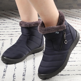 Mulheres Botas De Neve Impermeável Femininas Inverno De Pelúcia Ankle boots Quentes Sapatos Casuais Além De (1)
