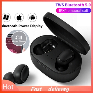 Fone de ouvido A6s TWS sem fio estéreo de redução de ruído Mini Bluetooth 5.0 Fone de ouvido Xiaomi Redmi Airdots Fone de ouvido esportivo Fone de ouvido de emparelhamento automático com microfone duplo Tws Xiomi huawei Samsung iphone
