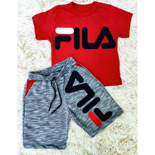 Conjunto Infantil Masculino FILA Bermuda + Camisa