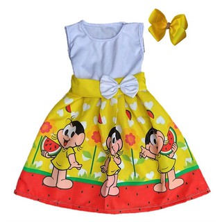 Vestido Infantil Temático Magali com Laço Boutique