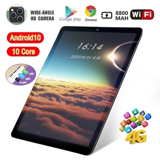 2021 New Arrival 4G LTE Tablets 10.1 Inch Android 9.0 Octa Core Google Play Dual 4G SIM Cards GPS Bluetooth WiFi Tablet Pc