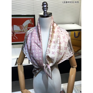 Designer Luxury Brand Silk Square Scarf Women Letters Pattern Head Scarf Shawls and Wrapping Neckerchief Bandana Ladies Gift