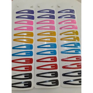 Presilha Tic Tac colorida adulto. Kit com 06 pares