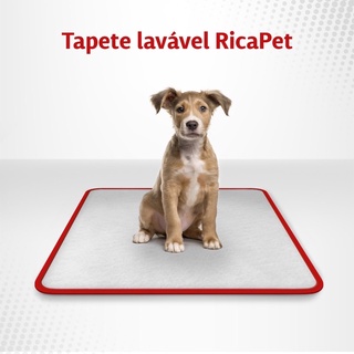 Kit 3 Tapetes Higiênicos Lavável Para Cães Cachorro Xixi - P 60x50 - Vermelho