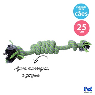 Brinquedo Mordedor Corda Trança colorida 25 cm Savana Pet