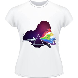 Baby Look Pink Floyd Eevee Rock Camisa Feminina