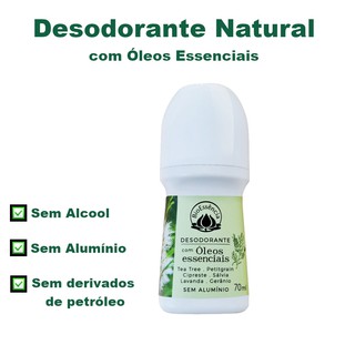 Desodorante Natural BioEssencia com Óleos Essenciais Rollon 70ml