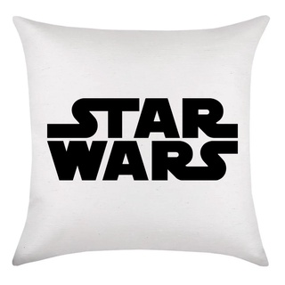 Capa de Almofada Decorativa Star Wars Guerra Nas Estrelas Filme Série Preto e Branco