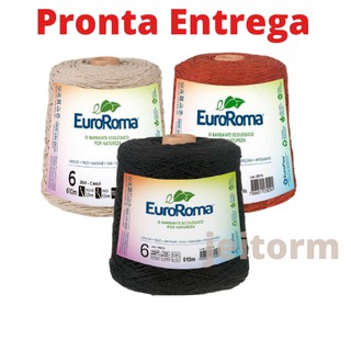 Barbante Euroroma Fio colorido 610m Numero 6 Para Crochê E Artesanato Pronta Entrega