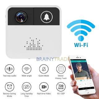 Campainha De Vídeo Sem Fio Wifi Smart Security Camera 720p Hd Interfone Telefone Anel (1)