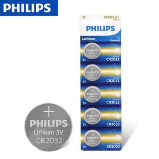 Bateria Philips Cr2032 Cartela C/ 5 Un