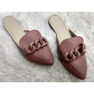 mule calçado feminino mulher sapatilha conforto corrente rose (1)
