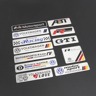 Adesivo De Carro De Alumínio Para Volkswagen Vw / Modificação De Carro | Volkswagen Vw Modification Car Labeling Metal Leave Aluminum Car Sticker