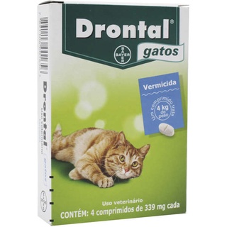 Vermífugo Drontal Gatos Até 4 Kg Com 4 Comprimidos