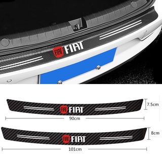 Etiqueta Do Carro Rear Bumper Decalques De Proteção De Fibra De Carbono Para Fiat
