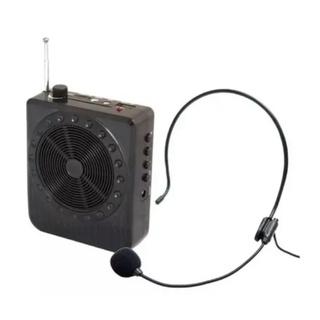 Rádio Megafone Amplificador Voz Multifunções Usb Fm Caxinha Cintura Usb Microfone Professores Palestrantes