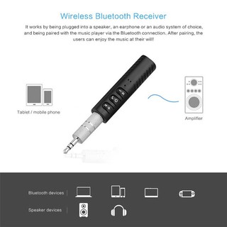 Receptor Bluetooth Sem Fio De 3,5 Mm Adaptador 5.0 Aux Para Fone De Ouvido PC Música MP3 Alto-Falante (4)
