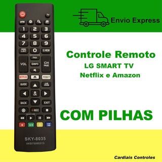 Controle Remoto Compativel Universal Tv LG Smart Netflix Nf