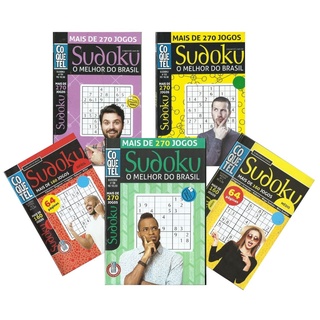 Kit 3 Revistas Coquetel Sudoku (200 Atividades Cada)