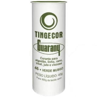Tinta p/ Tecido Corante Tingecor Guarany Tintol Verde Musgo