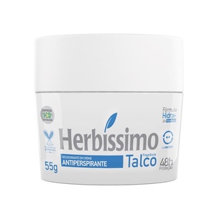 Creme Desodorante Antiperspirante Herbíssimo 55g Talco