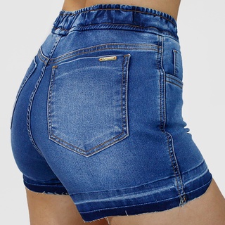 Shorts Jeans Imporium Feminino Cós Alto Cintura Alta de Elastico (2)