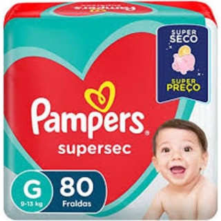 Pampers supersec g 80 unidades