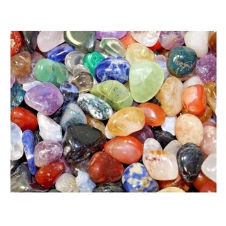 35 Pedras Roladas Variadas de 3 a 4 cm crital quartzo