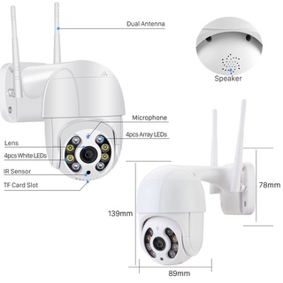 LLSEE Outdoor PTZ IP Câmera Weatherproof 1080P Segurança CCTV P2P RTSP 4x Digital Zoom Wifi AI Detecção Do Corpo Humano (9)