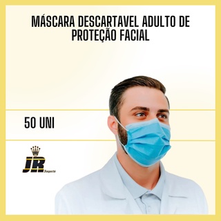 Máscara Descartavel Adulto De Proteção Facial INOVEN 50 Unid