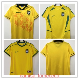 Camisa de futebol Retrô 1994 1998 2002 Brasil casa
