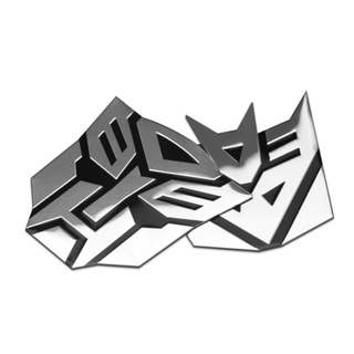Emblema Adesivo cromado Transformers Autobot - Adesivo Carro Moto Notebook Tuning Movie