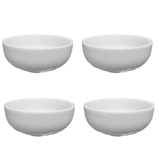 Cumbuca 400ml Tigela Bowl Porcelana Branca Japonesa Sopa Caldo Açaí Consume( 4 unidade)