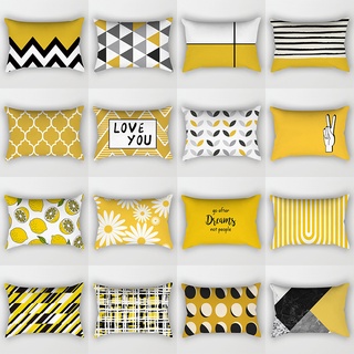 Simples Série Amarela Geométrica Flacidez Fronha/Home Living Room Sofá Travesseiro Capa De Almofada Decorativa