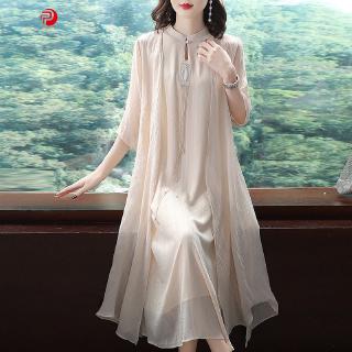 Vestido Cheongsam Feminino Vintage Manga Curta Plus Size Tradicional Chinês Floral Qipao 2020 (1)